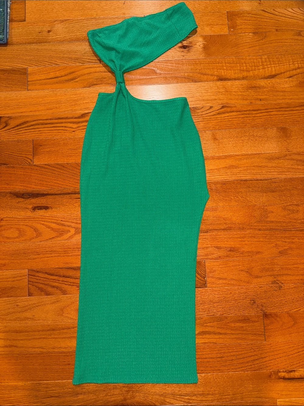 SHEIN Emerald strapless cut-out textured Midi Dress S